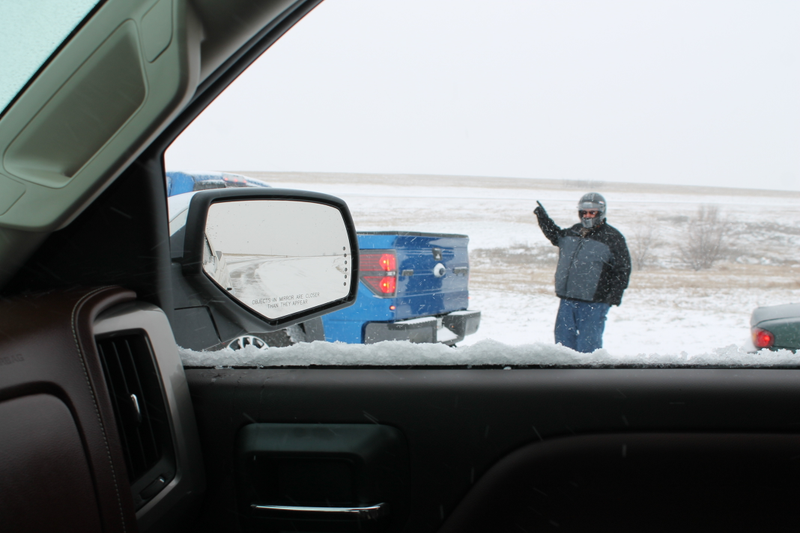 Illustration for article titled I Towed A Dodge Dart In Texas Snow With A Silverado 1500 And Didn't Die